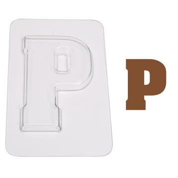Chocoladebloklettervorm 200 gr. Letter P, Verzenden, Nieuw