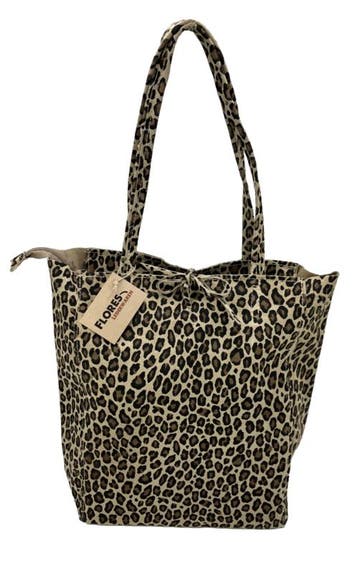 Luipaard Creme Vera Pelle wild leren shopper, Verzenden, Nieuw