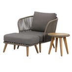 Volterra lounge balkonset 3 delig licht bruin wicker, Tuin en Terras, Ophalen of Verzenden, Nieuw, Wicker