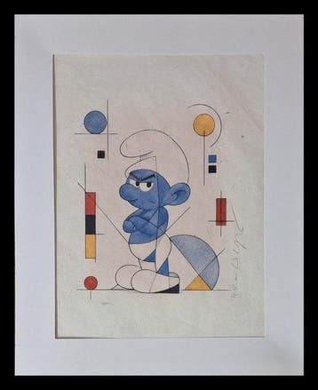 Emma Wildfang Giclée - Grouchy Smurf - Tribute series -, Nieuw in verpakking