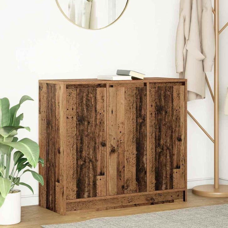 vidaXL Dressoir 85x34x76 cm spaanplaat oud hout, Huis en Inrichting, Kasten | Dressoirs, 25 tot 50 cm, Nieuw, 50 tot 100 cm, Overige houtsoorten