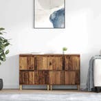 vidaXL Dressoirs 2 pcs Oud Hout 60 x 35 x 70 cm Bewerkt hout, Huis en Inrichting, Kasten | Dressoirs, Verzenden, Nieuw, 50 tot 100 cm