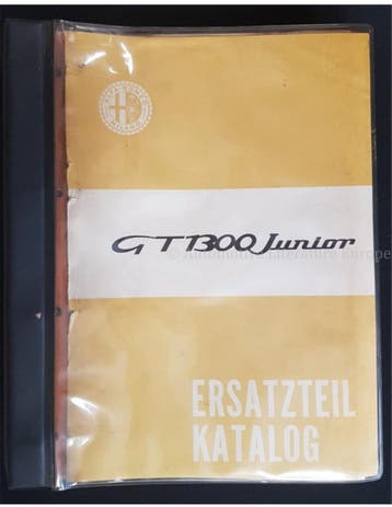 1970 ALFA ROMEO GT 1300 JUNIOR ONDERDELENHANDBOEK DUITS