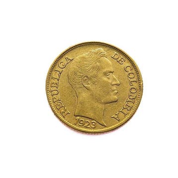 Colombia. 5 Pesos 1923 Simon Bolivar
