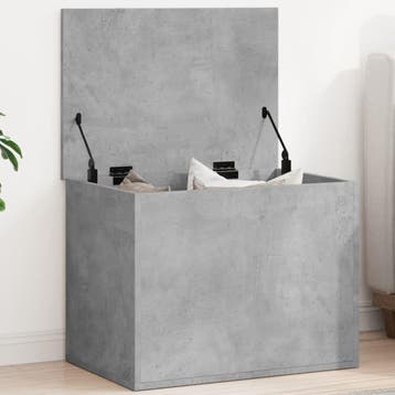 vidaXL Opbergbox 60x42x46 cm bewerkt hout betongrijs, Huis en Inrichting, Verzenden, Nieuw