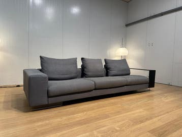 ZGAN Flexform Lightpiece 4-Zits Bank Grijsblauw NP: €12.000, Huis en Inrichting, 75 tot 100 cm, Ophalen of Verzenden, Zo goed als nieuw