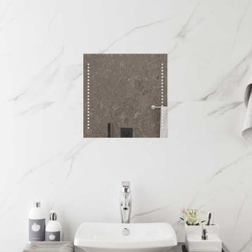 vidaXL LED Badkamer Spiegel Transparant 40 x 40 cm gehard, Huis en Inrichting, Verzenden, Nieuw