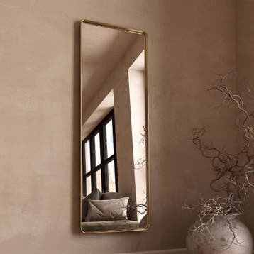 *WOONWINKEL* Kare Design Curve Messing Design Spiegel Van 20, Huis en Inrichting, Woonaccessoires | Spiegels, Verzenden, Nieuw