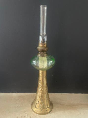 Jugendstil Messing Petroleumlamp Art Nouveau (Jugendstil)