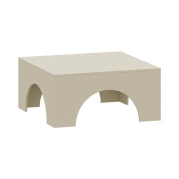 Salontafel Vivatka vierkant 80x80x37 cm havermout [en.casa], Verzenden, Nieuw