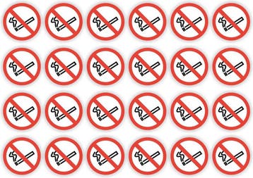 Verboden te roken - Stickers - Set 24 stuks (227.08, Verzenden, Nieuw, Overige typen