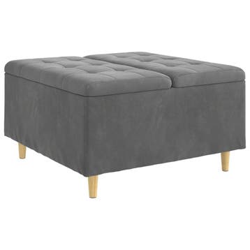 Moderne Hocker Donkergrijs | 25% Korting | Nieuwe Staat, Vierkant, Zo goed als nieuw, 75 tot 100 cm, 75 tot 100 cm