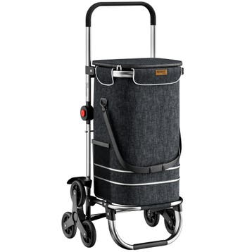 Boodschappentrolley 2in1 Zwart (Koffers Tassen), Verzenden, Nieuw