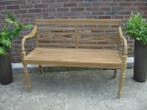 Aanbieding: Teak Bank Raffles 120cm nu voor €199,-, Ophalen of Verzenden, Nieuw, Teakhout