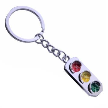 Fako Bijoux - Sleutelhanger - Stoplicht - Zilverkleurig, Verzamelen, Verzenden, Nieuw
