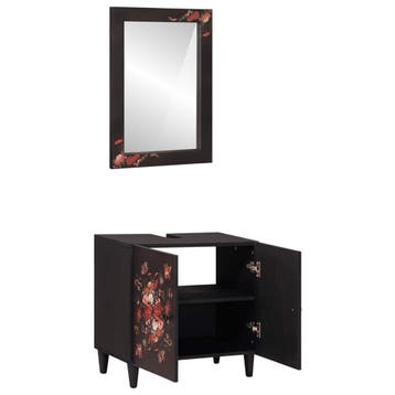 vidaXL Badkamerkastenset 2 st 62 x 33 x 58 cm Massief Mango, Verzenden, Nieuw, Overige typen