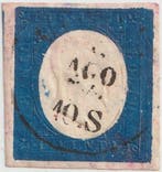 Italiaanse oude staten - Sardinië 1851/1855 - 20 cent, Gestempeld