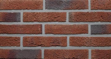 art. 8264 handvorm rood bont nuance gevelstenen, Nieuw, Bakstenen