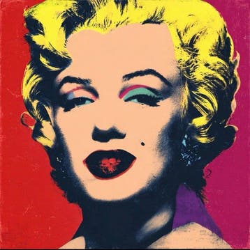 EMIR BERCUTTE - MARILYN MONROE BY ANDY WARHOL - Toile L -
