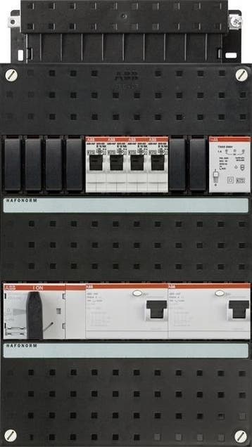 ABB groepenkast 3-fase, 4 groepen, 2 Aardlekschakelaars, Nieuw
