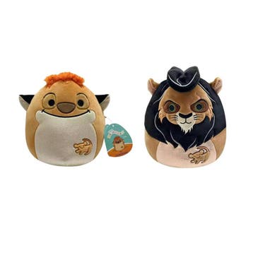 Squishmallows lion king Timon + Scar 20cm - Set van 2 |Nieuw, Kinderen en Baby's, Overige karakters, Nieuw, Ophalen of Verzenden