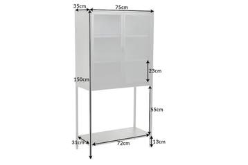 industrieele vitrine DURA STEEL 150cm zwart metalen, Ophalen of Verzenden, Nieuw