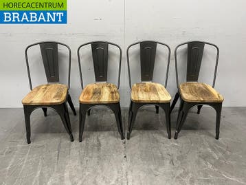 Bolero set van 4 stoelen met houten zitting Horeca, Zakelijke goederen, Ophalen of Verzenden, Nieuw in verpakking
