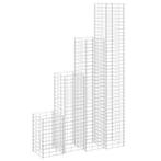 vidaXL Schanskorf plantenbakken 4 st 30x30x50/100/150/200 cm, Verzenden, Minder dan 60 cm, Nieuw, Metaal