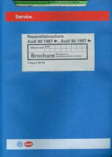 1992 Audi 80-90 1987 Reparatiehandleiding/brochure, Verzenden