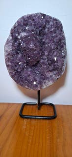 amethist paarse amethistkwarts - Hoogte: 26 cm - Breedte: 15