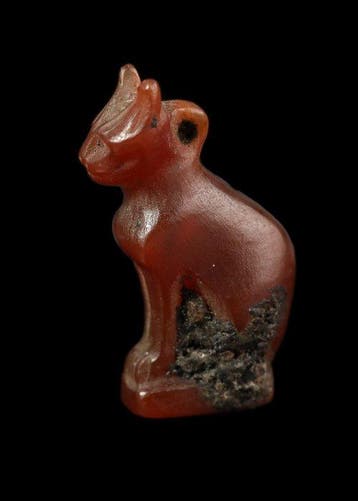 Oude Egypte, late periode Kornalijn Amulet van Bastet