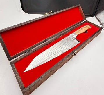 Keukenmes - Japanse mes , keukenmes - koksmes handgemaakt