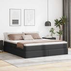 vidaXL Opslag bed met matras met matras Zwart 160 x 200 cm, Verzenden, Nieuw, Zwart, Overige materialen