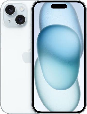 nieuwstaat Apple iPhone 15 (model 2023) 256GB blauw + 12..., Nieuw