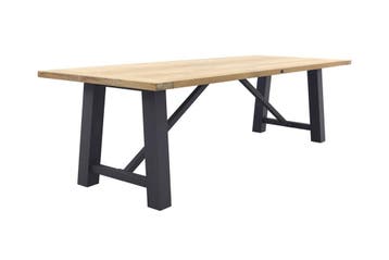Vdgarde - Keltex tuintafel - teak/aluminium - antraciet -, Verzenden, Nieuw, Rond, Hout