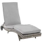 S-Vormige Verstelbare Rotan Ligstoel - Ergonomisch ontwerp, Verzenden, Nieuw, Metaal, Inklapbaar