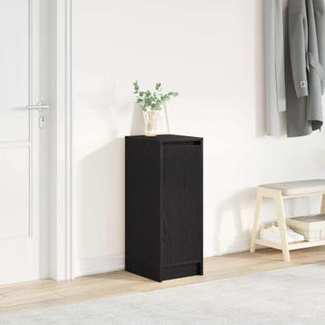 vidaXL Schoenenkast 29,5x34x76 cm spaanplaat zwart, Huis en Inrichting, Verzenden, Nieuw
