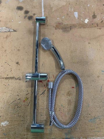 Bossini glijstang 60 cm met handdouche chroom, Ophalen of Verzenden, Nieuw, Chroom, Bad