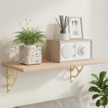 vidaXL Wandplank Beugels 12 st Antiek wit 21 x 21 x 3.5 cm, Verzenden, Nieuw