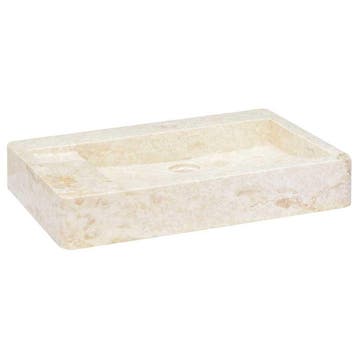 vidaXL Gootsteen 58x39x10 cm marmer crèmekleurig, Doe-het-zelf en Verbouw, Verzenden, Nieuw