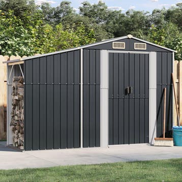 vidaXL Tuinschuur 277x93x179 cm gegalvaniseerd staal, Tuin en Terras, Verzenden, Nieuw