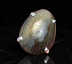 Ring van gouden obsidiaan uit Mexico. Montage op 925 zilver.