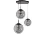 Steinhauer Bollique - hanglamp - 3 glazen bollen - zwart - Ø, Verzenden, Nieuw