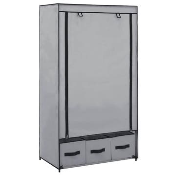 vidaXL Kledingkast 87x49x159 cm stof grijs, Verzenden, Nieuw
