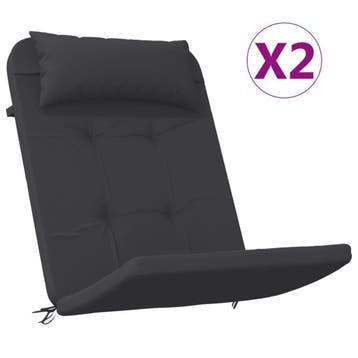 Buitenkussens Zwart - 126x58cm | 58% Korting | Retourdeal, Tuin en Terras, Tuinmeubel-accessoires, Ophalen of Verzenden, Nieuw