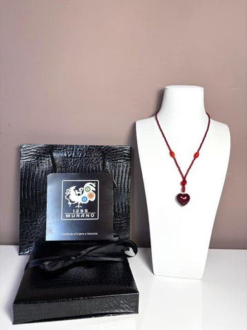 ketting - Halsketting - Goud 24 kt collier Murano, Antiek en Kunst