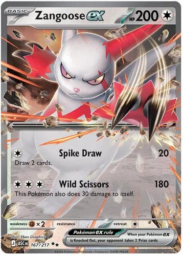 Zangoose ex (ASC 167), Hobby en Vrije tijd, Ophalen of Verzenden, Nieuw