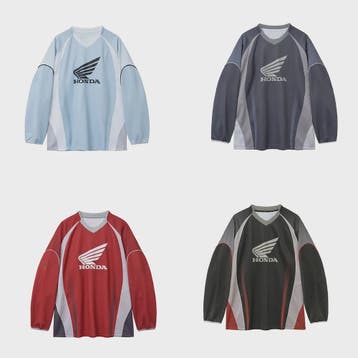 Honda Wielershirt Lange Mouw - Ademend V-hals Sportshirt voo, Verzenden, Nieuw