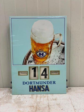 Vintage Dortmunder Hansa bier reclamekalender –