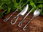 Bestekset (4) - Staal - Handgemaakt bestekset